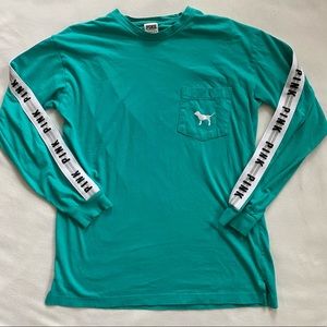PINK Victorias Secret Long Sleeve Casual Campus Tee